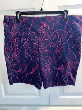 Avia Navy & Pink Floral Performance Women’s Shorts